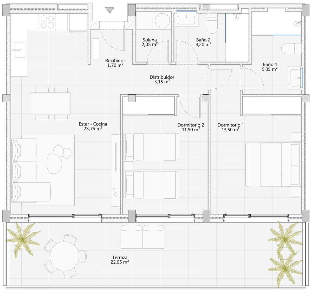 2 soveværelse Lejlighed til salg i El Madronal - € 550.000 (Ref: 8607560)