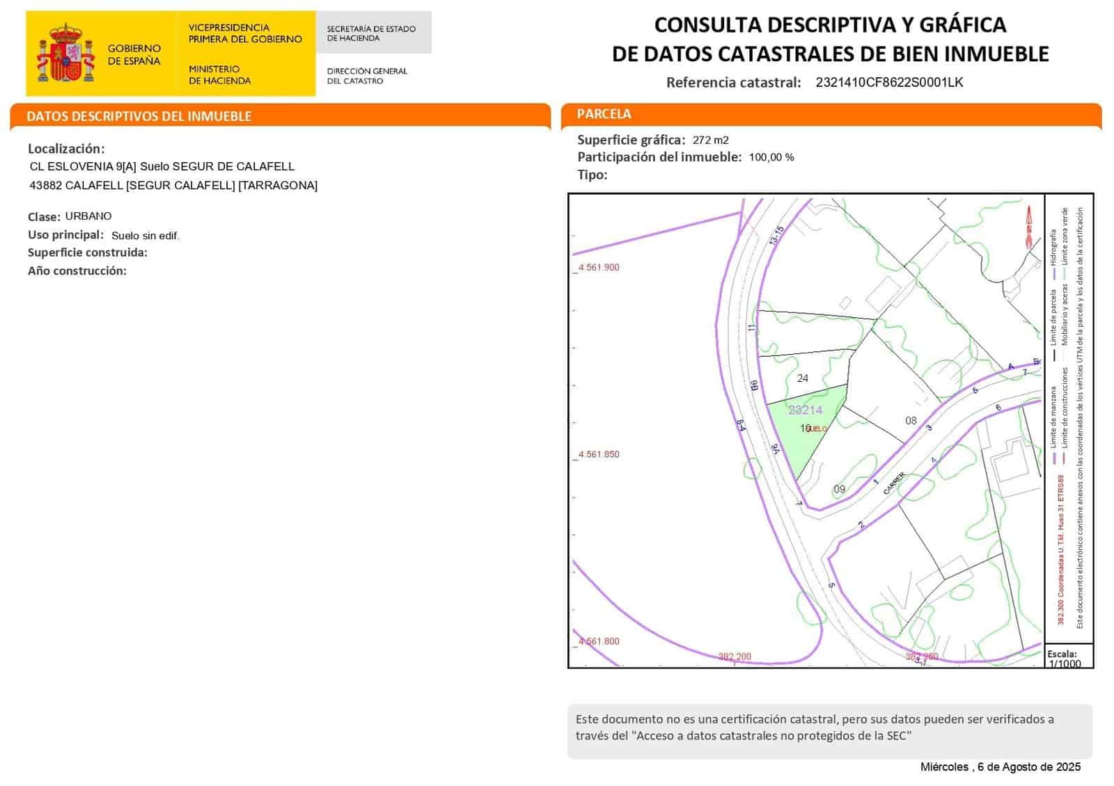 Building Plot for sale in Segur de Calafell - € 92,000 (Ref: 9816099)