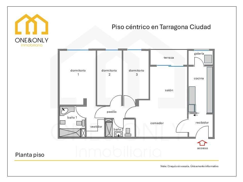 3 soveværelse Lejlighed til salg i Tarragona by med garage - € 437.000 (Ref: 9976815)