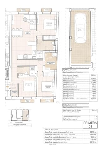 2 soveværelse Lejlighed til salg i Hondón de las Nieves med garage - € 198.000 (Ref: 10005655)