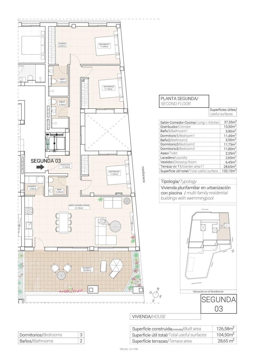 2 soverom Leilighet til salgs i Hondon de las Nieves med svømmebasseng garasje - € 185 000 (Ref: 10013385)