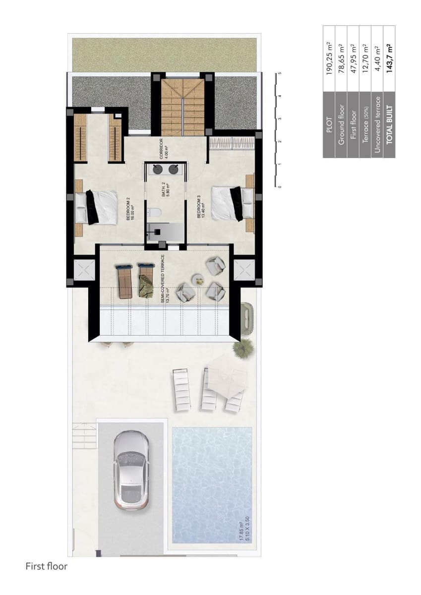 3 sovrum Radhus till salu i Dolores med pool - 415 000 € (Ref: 10034026)