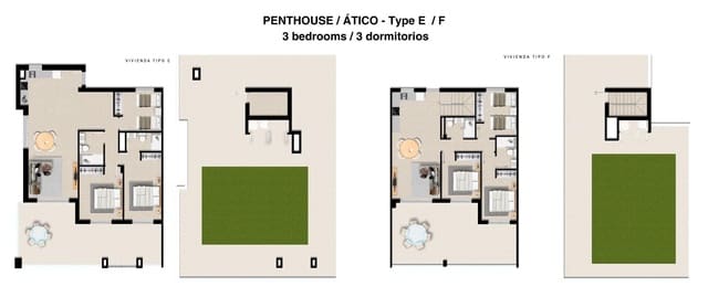 3 makuuhuone Kattohuoneisto myytävänä paikassa Torreblanca, Torrevieja mukana uima-altaan 
autotalli - 540 000 € (Ref: 10098466)