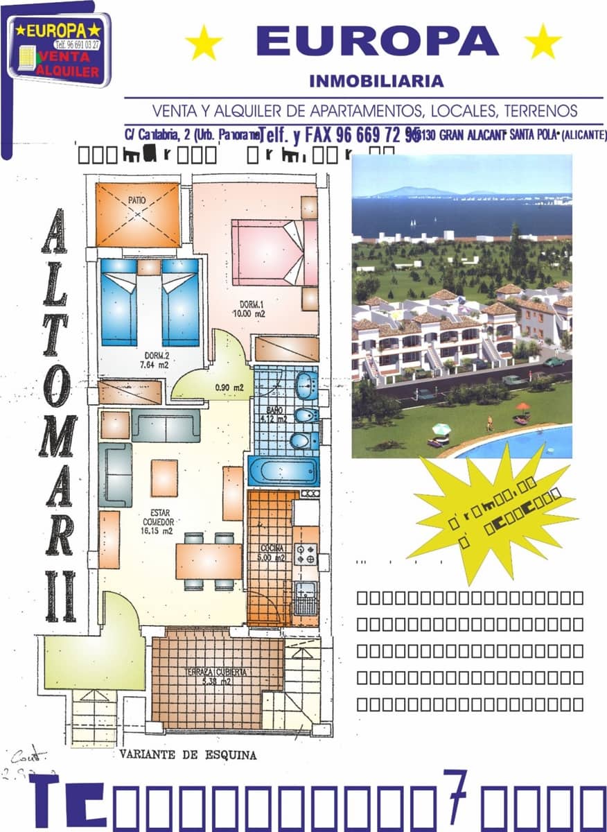 2 sovrum Bungalow till salu i Gran Alacant med pool - 196 200 € (Ref: 5730088)