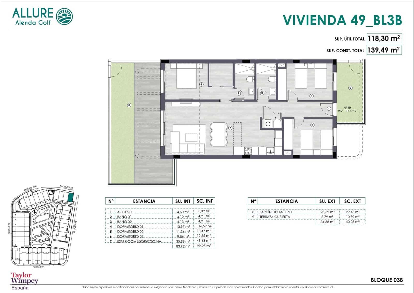 3 makuuhuone Huoneisto myytävänä paikassa Monforte del Cid mukana uima-altaan 
autotalli - 240 000 € (Ref: 9064634)
