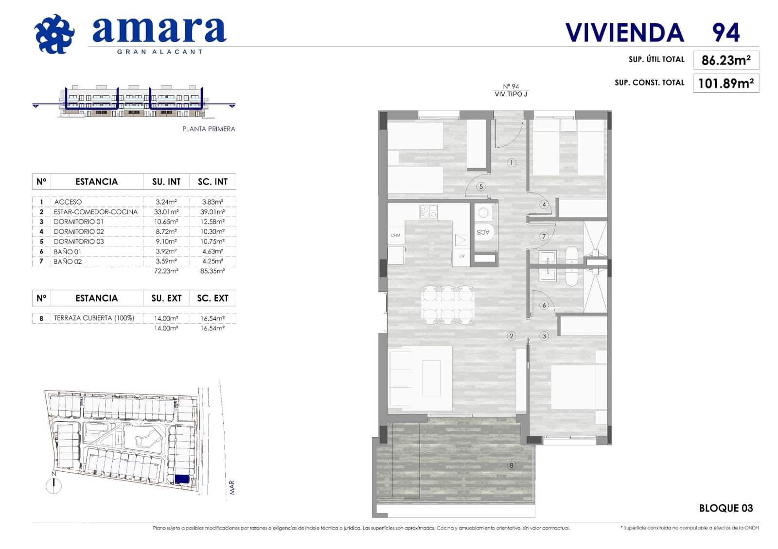 3 soveværelse Lejlighed til salg i Gran Alacant med swimmingpool - € 315.000 (Ref: 9064637)
