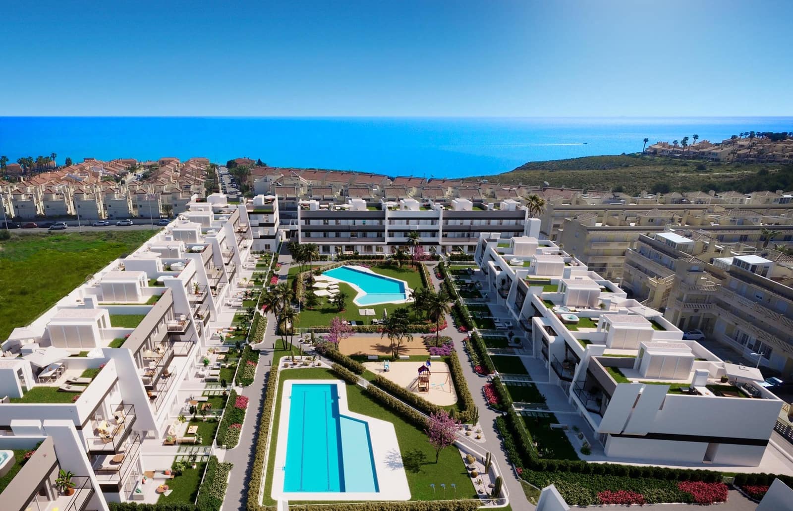 3 soveværelse Lejlighed til salg i Gran Alacant med swimmingpool - € 315.000 (Ref: 9064637)