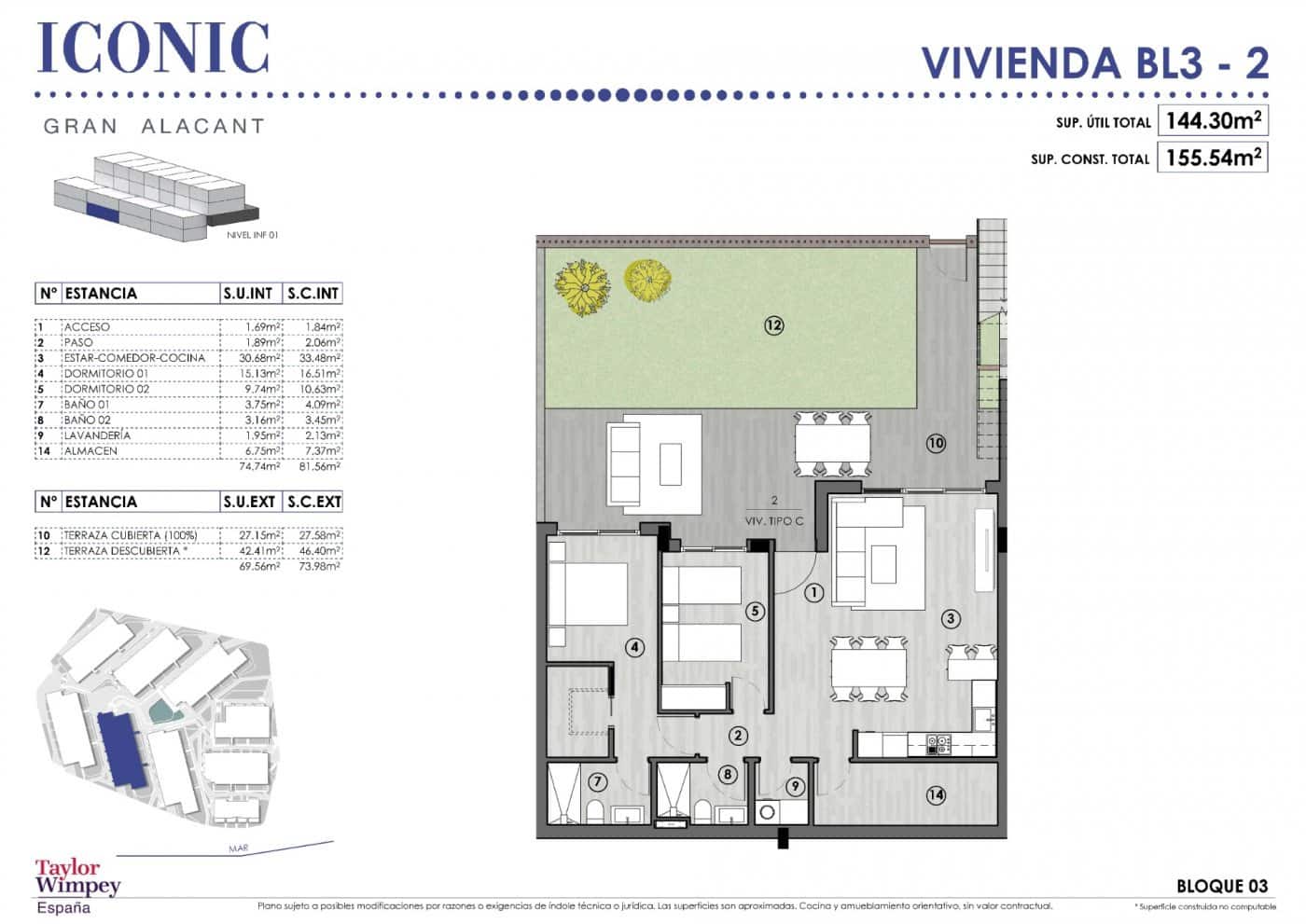 3 soveværelse Lejlighed til salg i Gran Alacant med swimmingpool garage - € 405.000 (Ref: 9064639)