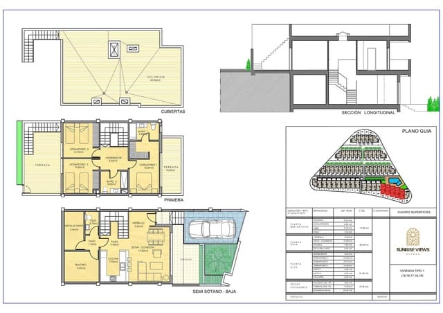 3 makuuhuone Bungalow myytävänä paikassa Monforte del Cid mukana uima-altaan 
autotalli - 315 000 € (Ref: 9096060)