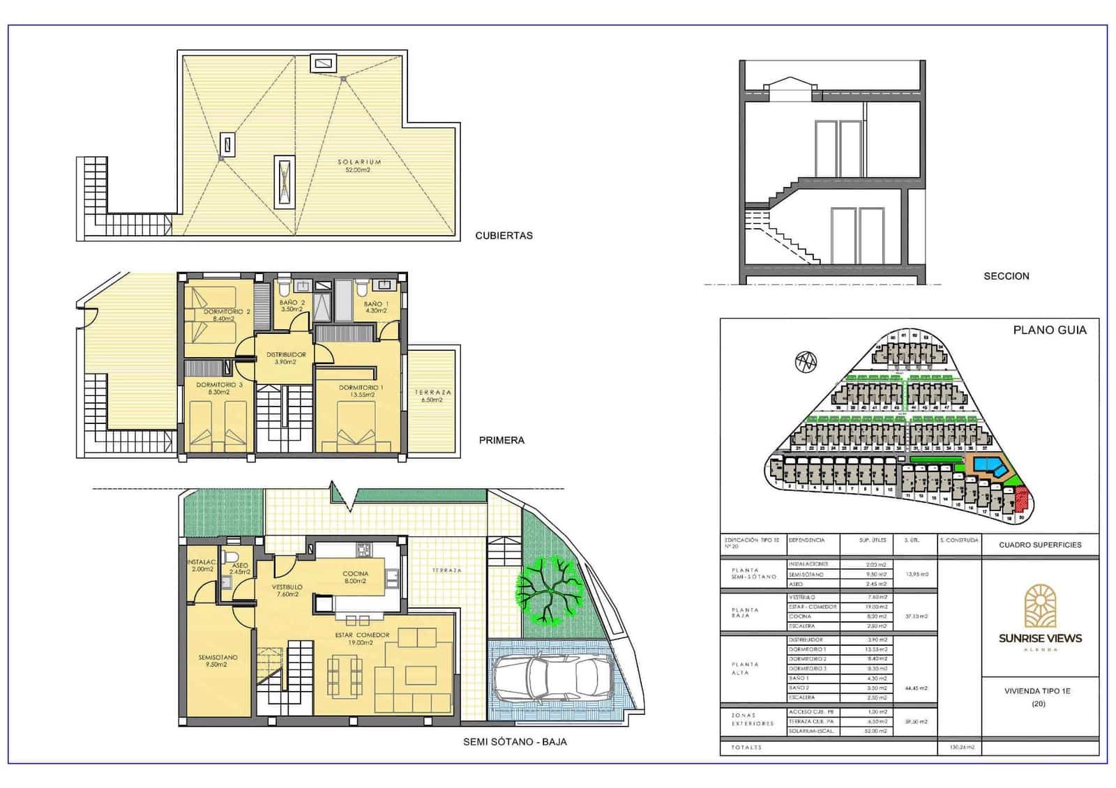 3 slaapkamer Bungalow te koop in Monforte del Cid met zwembad garage - € 365.000 (Ref: 9096060)