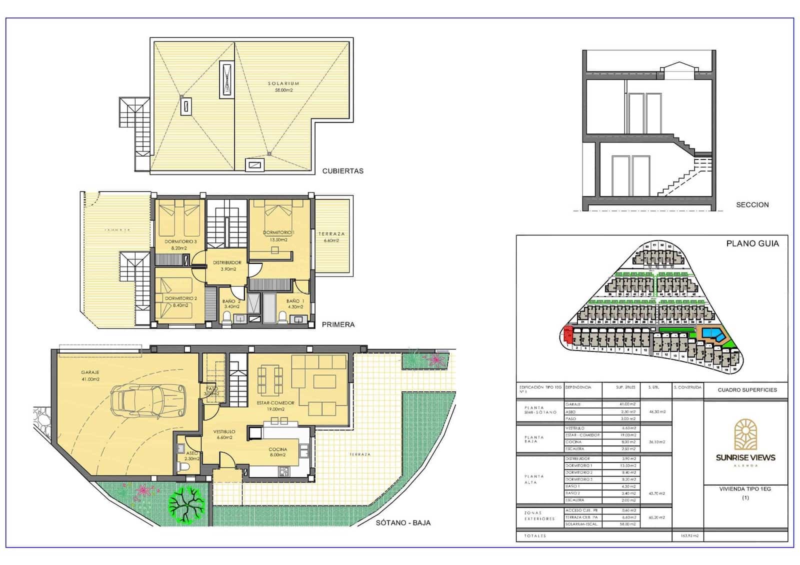 3 slaapkamer Bungalow te koop in Monforte del Cid met zwembad garage - € 365.000 (Ref: 9096060)