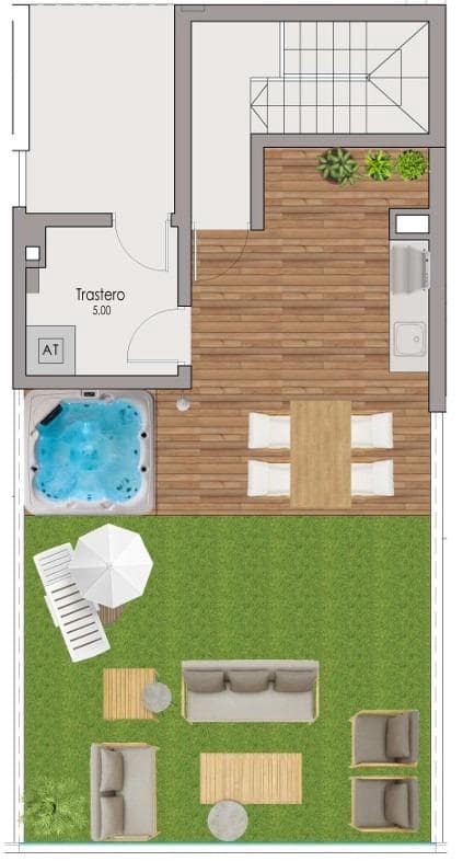 2 makuuhuone Kattohuoneisto myytävänä paikassa Santa Pola mukana uima-altaan 
autotalli - 420 000 € (Ref: 9096062)