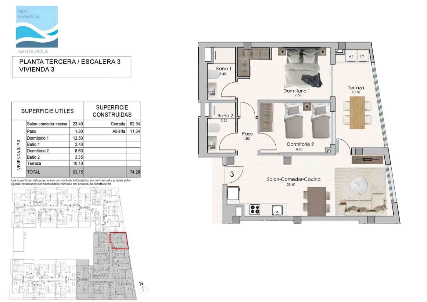 2 bedroom Apartment for sale in Santa Pola with pool garage - € 245,000 (Ref: 9106519)