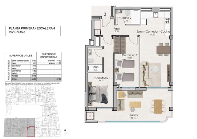 2 Zimmer Apartment zu verkaufen in Santa Pola mit Pool Garage - 330.000 € (Ref: 9106519)
