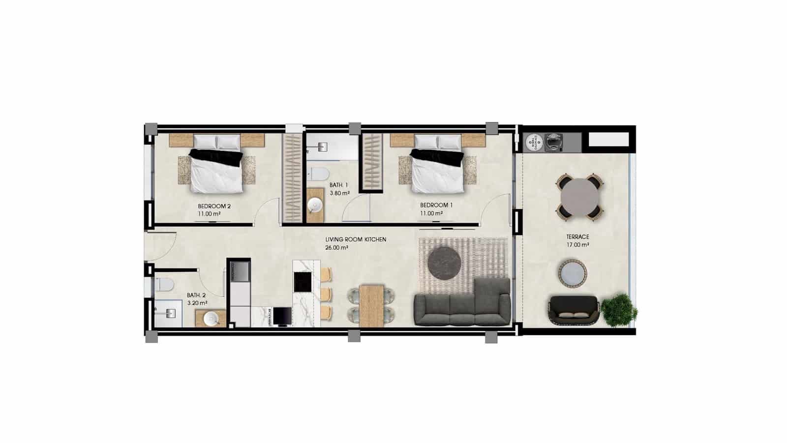 2 chambre Appartement à vendre à El Pinet avec piscine garage - 299 000 € (Ref: 9954249)