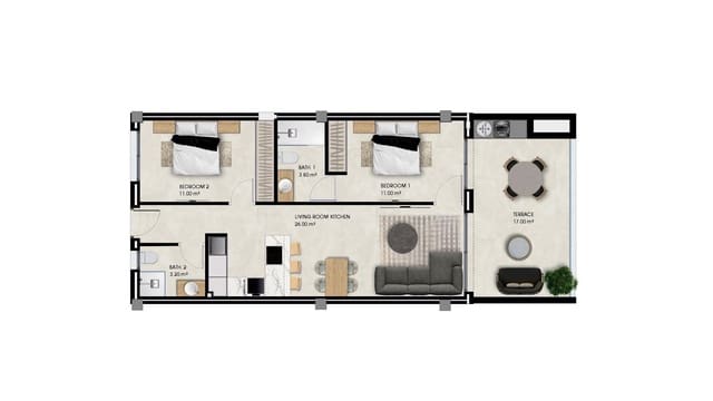 2 chambre Appartement à vendre à El Pinet, Elche / Elx avec piscine garage - 299 000 € (Ref: 9954249)
