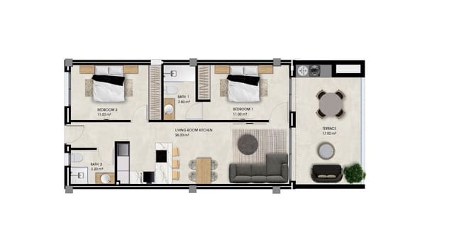 2 chambre Appartement à vendre à El Pinet, Elche / Elx avec piscine garage - 248 000 € (Ref: 9954251)