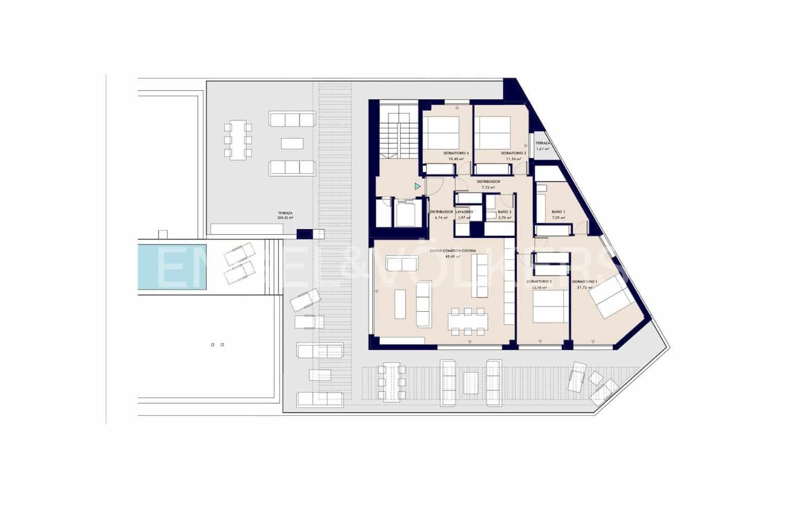 Apartamento de 4 habitaciones en Callao Salvaje en venta con piscina garaje - 2.480.000 € (Ref: 10113291)