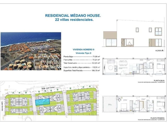 3 chambre Villa/Maison à vendre à El Medano, Granadilla de Abona avec piscine - 468 606 € (Ref: 8064584)