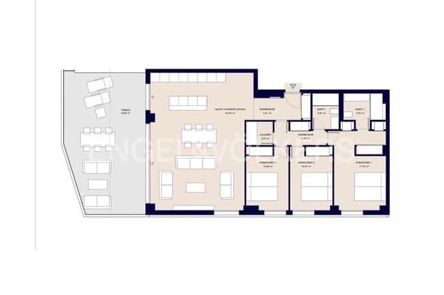 3 chambre Appartement à vendre à Callao Salvaje, Adeje avec piscine garage - 1 080 000 € (Ref: 8893835)