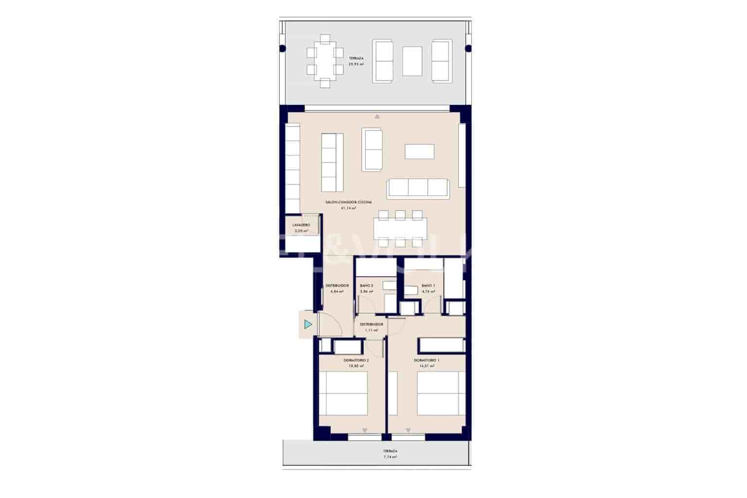 2 soveværelse Lejlighed til salg i Callao Salvaje med swimmingpool - € 710.000 (Ref: 8893836)