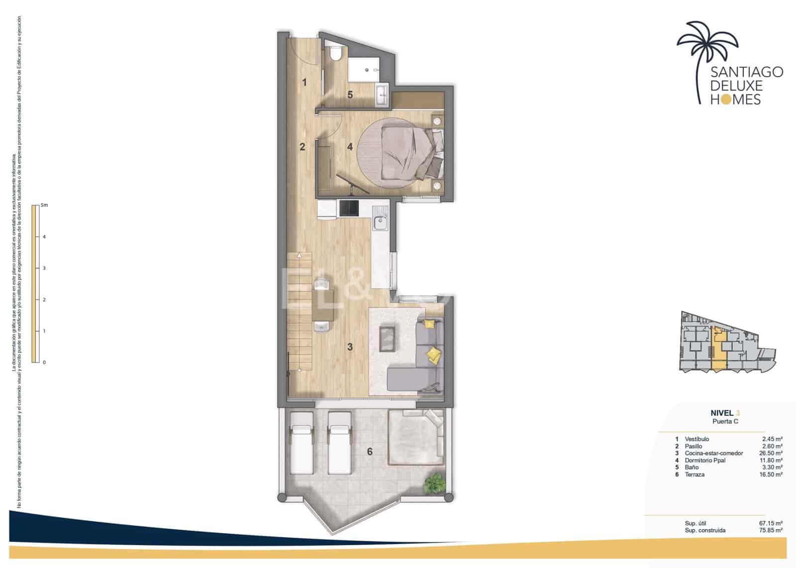 2 soveværelse Lejlighed til salg i Puerto Santiago med swimmingpool - € 455.000 (Ref: 9050511)