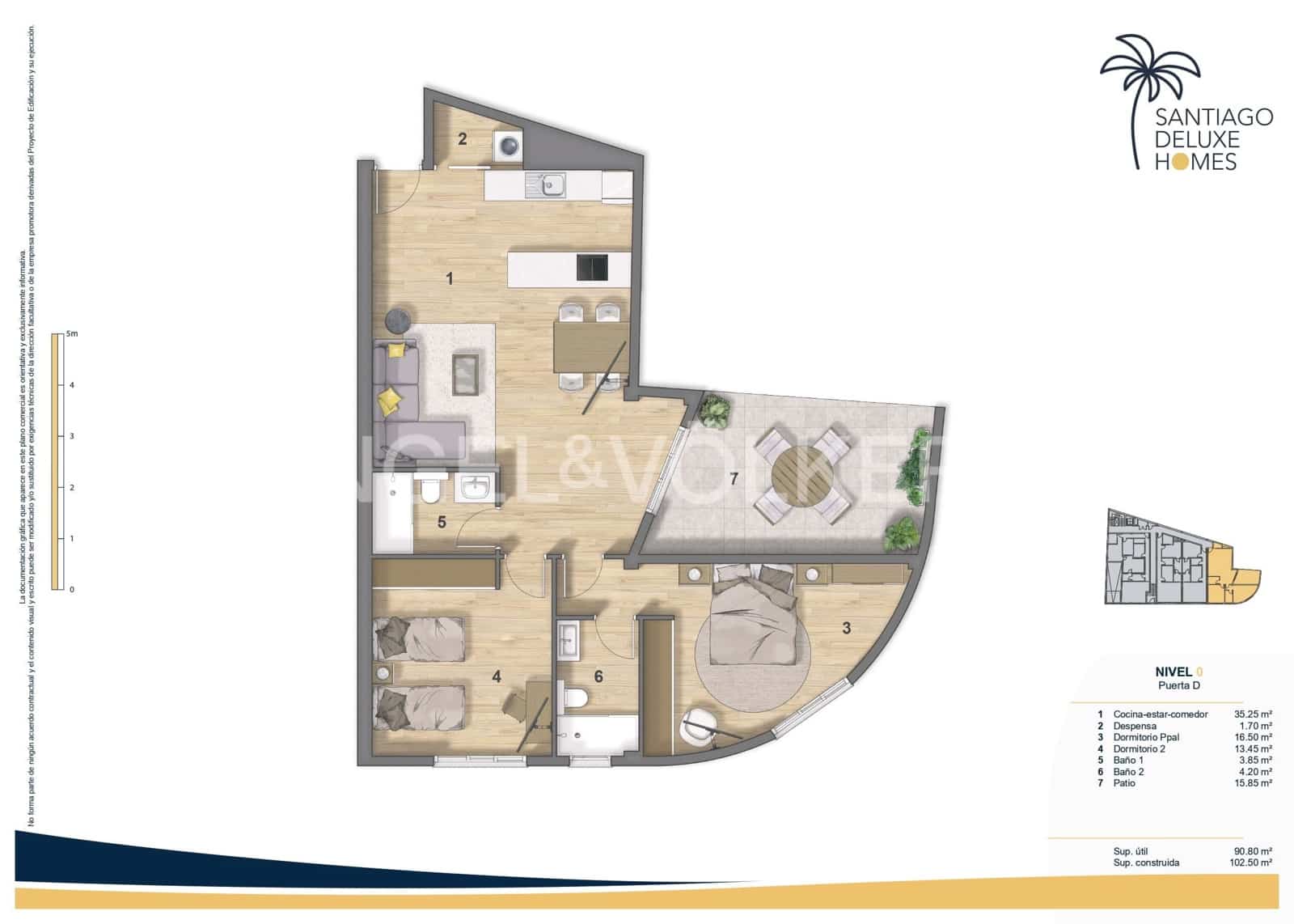 2 soveværelse Lejlighed til salg i Puerto Santiago med swimmingpool - € 455.000 (Ref: 9050511)