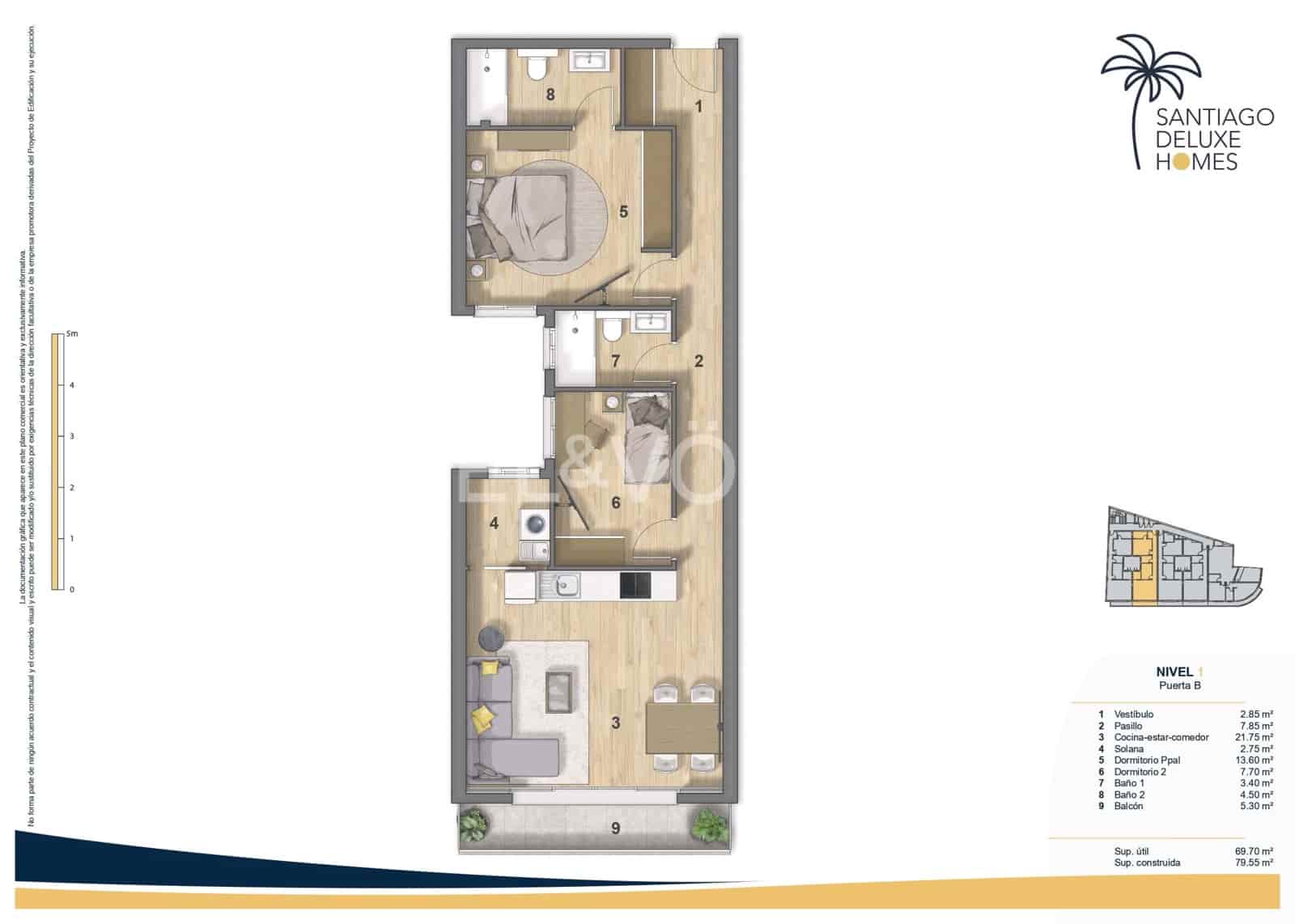 2 soveværelse Lejlighed til salg i Puerto Santiago med swimmingpool - € 455.000 (Ref: 9050511)