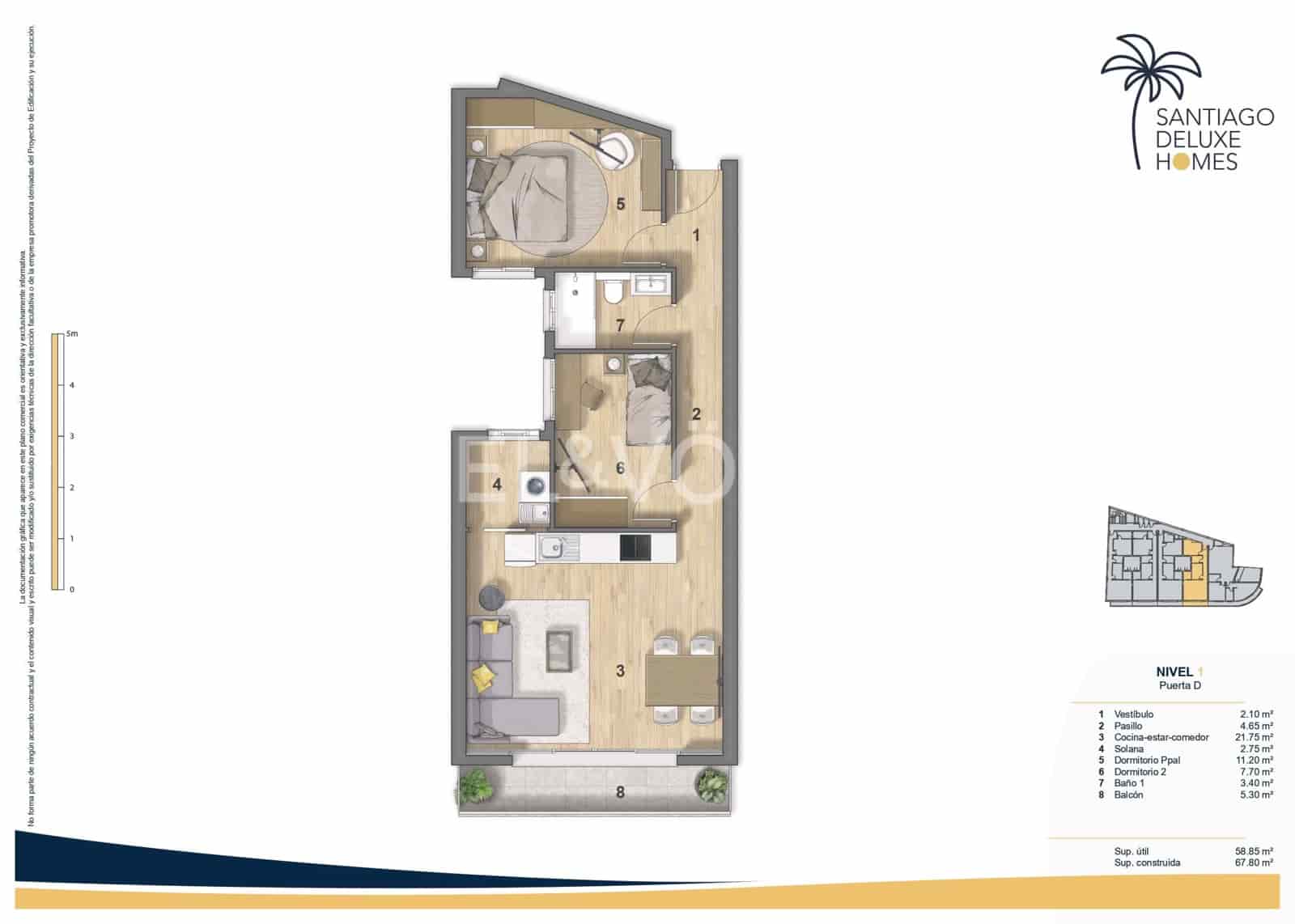 2 soveværelse Lejlighed til salg i Puerto Santiago med swimmingpool - € 455.000 (Ref: 9050511)