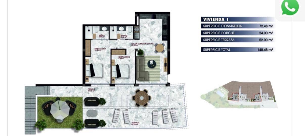 2 slaapkamer Penthouse te koop in Finestrat met zwembad - € 530.000 (Ref: 10017606)