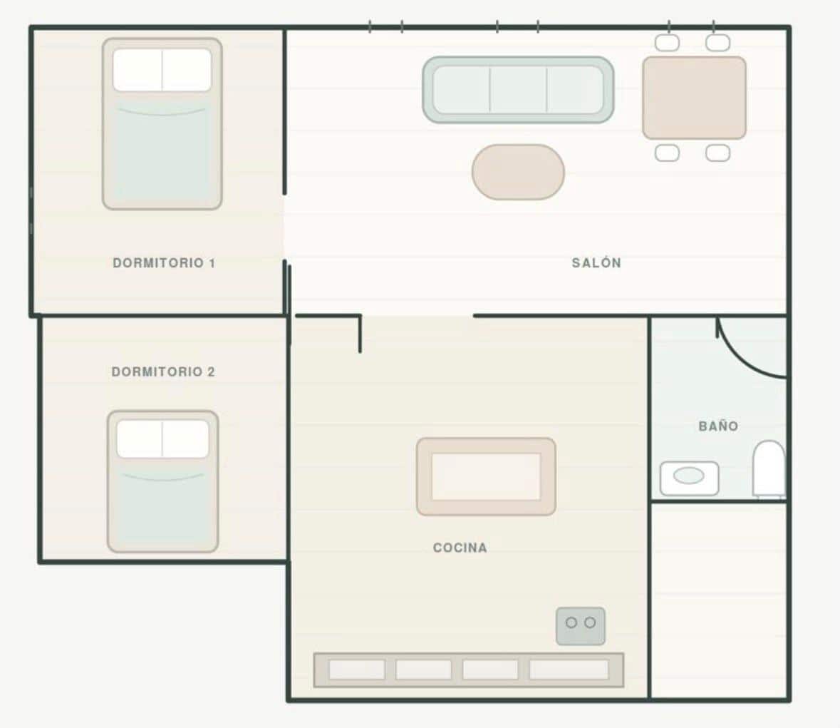 2 soverom Leilighet til salgs i Alicante by - € 109 000 (Ref: 10177319)