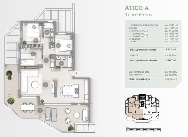 2 soveværelse Lejlighed til salg i Playa Arenal - Bol, Calpe / Calp med swimmingpool garage - € 430.000 (Ref: 7596369)