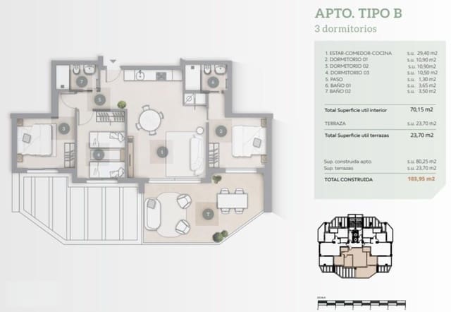 2 soveværelse Lejlighed til salg i Playa Arenal - Bol, Calpe / Calp med swimmingpool garage - € 430.000 (Ref: 7596369)