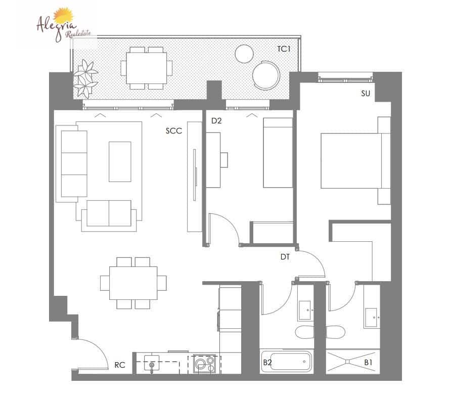 2 camera da letto Appartamento in vendita in Valencia citta - 346.000 € (Rif: 9137251)
