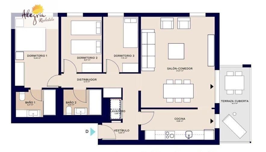 3 soverom Leilighet til salgs i Godella med svømmebasseng garasje - € 404 000 (Ref: 9255382)