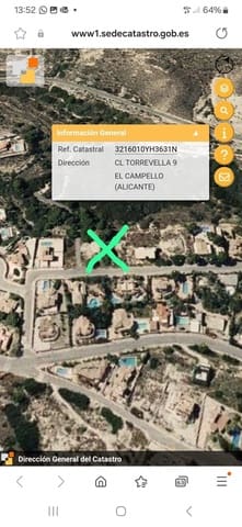 Tomt till salu i Cala d'Or, El Campello - 159 000 € (Ref: 9403499)