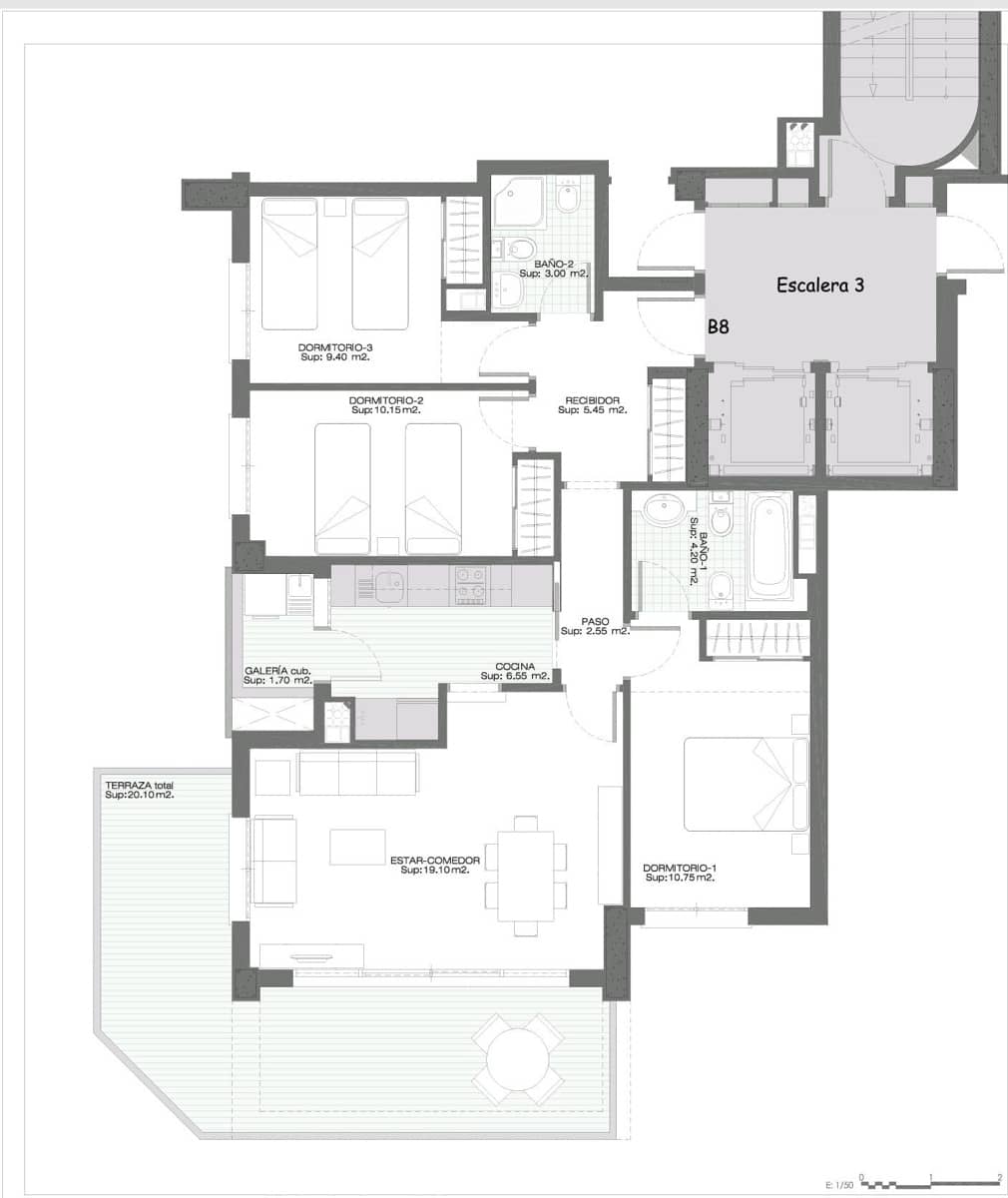 3 makuuhuone Asunto vuokrattavana paikassa Alicante kaupunki mukana uima-altaan 
autotalli - 1 800 € (Ref: 9534512)