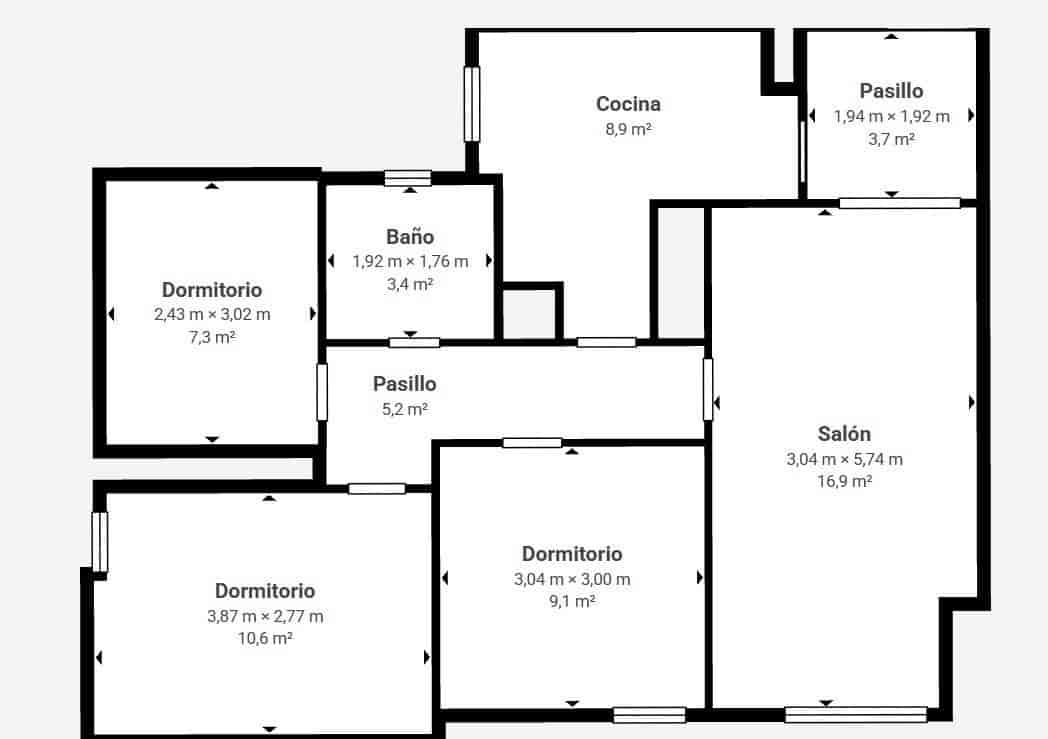 3 camera da letto Appartamento in vendita in Valencia citta - 297.000 € (Rif: 9958066)
