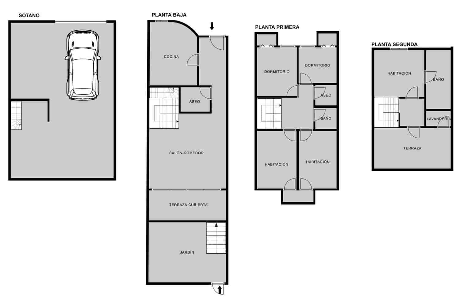 5 bedroom Townhouse for sale in Cabo de las Huertas with pool garage - € 499,000 (Ref: 9641410)