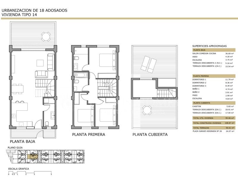3 slaapkamer Halfvrijstaande villa te koop in Els Poblets met garage - € 259.000 (Ref: 10029220)