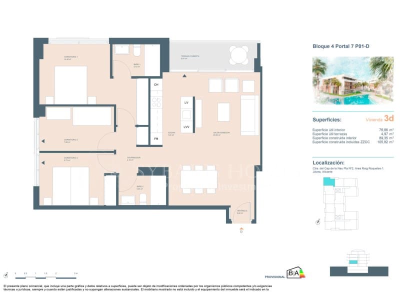 3 Zimmer Apartment zu verkaufen in Javea / Xabia mit Pool Garage - 373.500 € (Ref: 6046230)