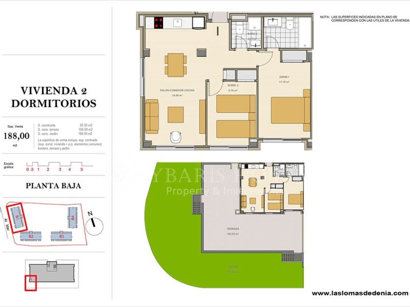2 sovrum Lägenhet till salu i El Vergel / Verger med pool garage - 345 000 € (Ref: 6891641)