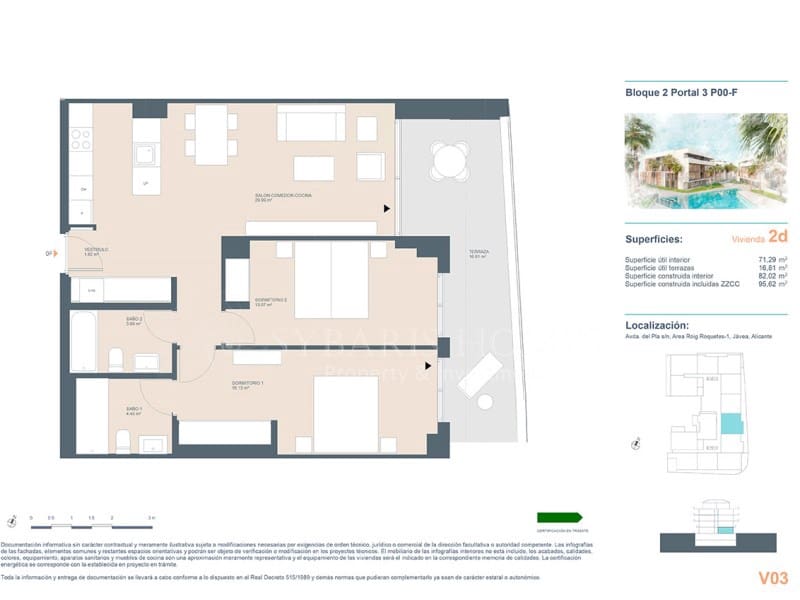 2 soveværelse Lejlighed til salg i Javea / Xabia med swimmingpool garage - € 318.650 (Ref: 8181937)