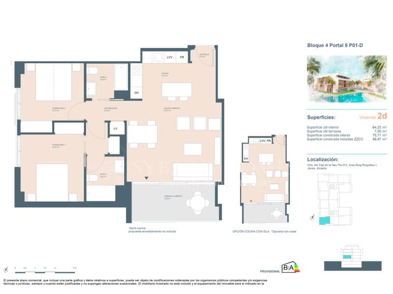 Apartamento de 2 habitaciones en Javea / Xàbia en venta con piscina garaje - 368.000 € (Ref: 8181937)