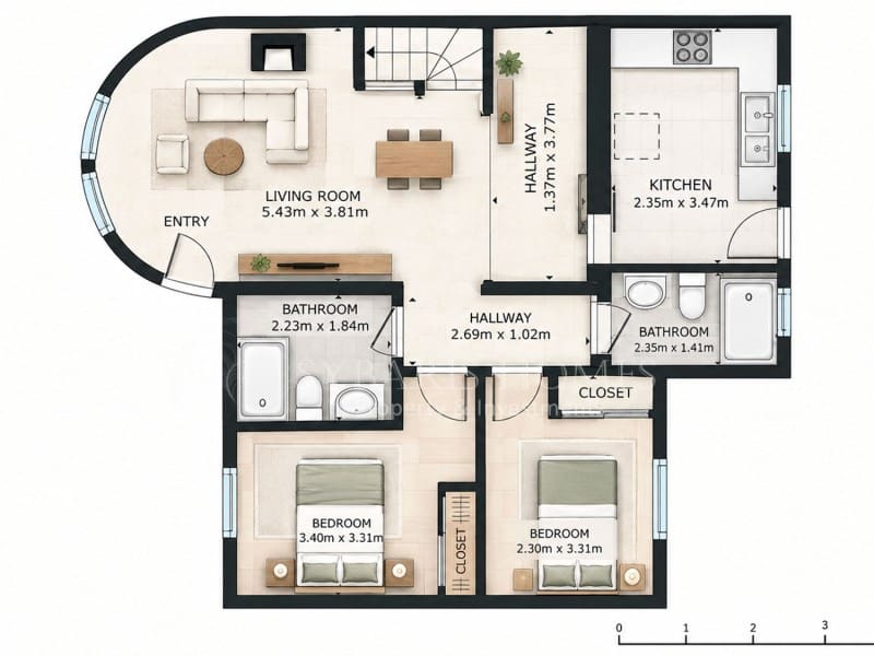 Bungalow de 3 habitaciones en Dénia en venta con piscina - 299.900 € (Ref: 9255494)