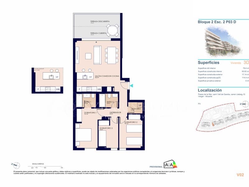 3 sypialnia Apartament na sprzedaż w Els Poblets z basenem garażem - 386 000 € (Ref: 9353377)