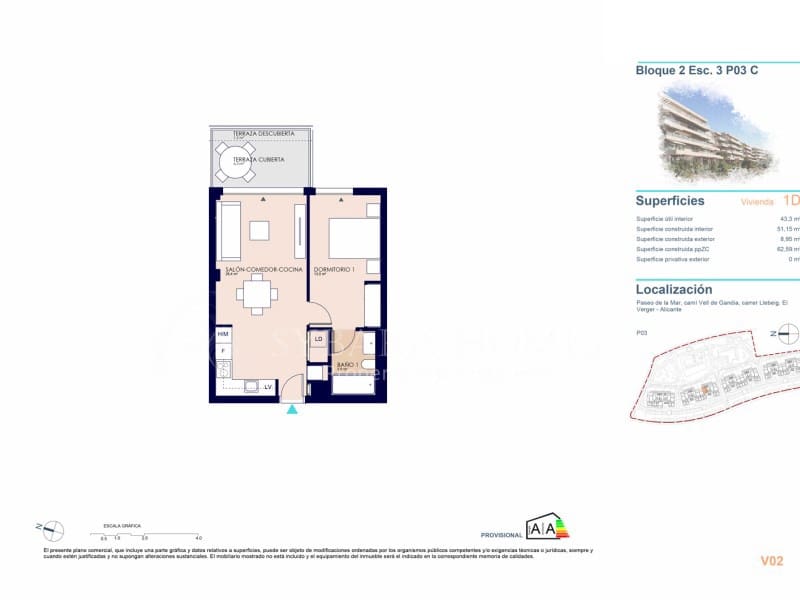 1 bedroom Apartment for sale in Els Poblets with pool garage - € 233,000 (Ref: 9822456)