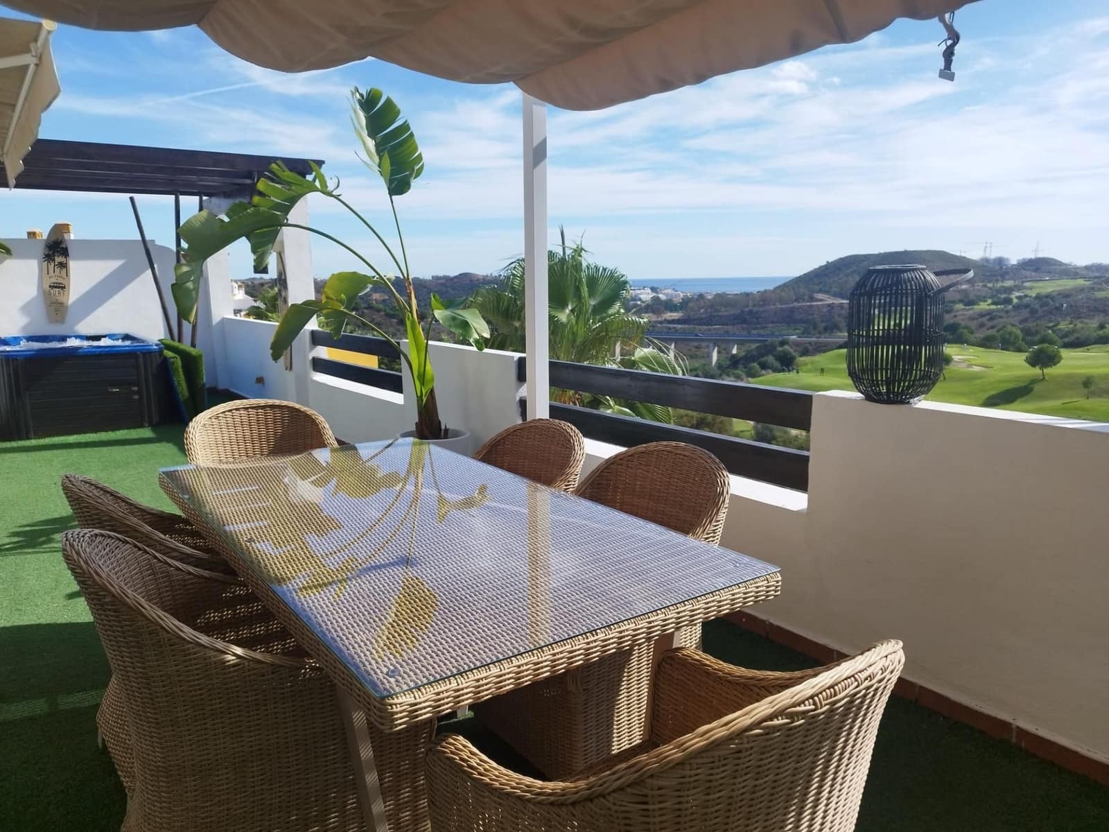 2 soveværelse Penthouse til leje i Mijas med swimmingpool garage - € 1.950 (Ref: 9548822)