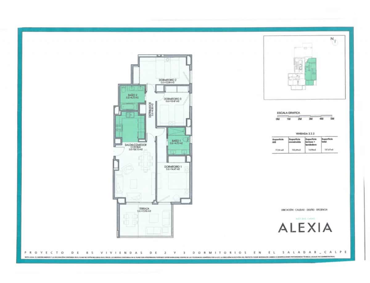 3 slaapkamer Appartement te koop in Calpe / Calp met zwembad - € 475.000 (Ref: 9800686)