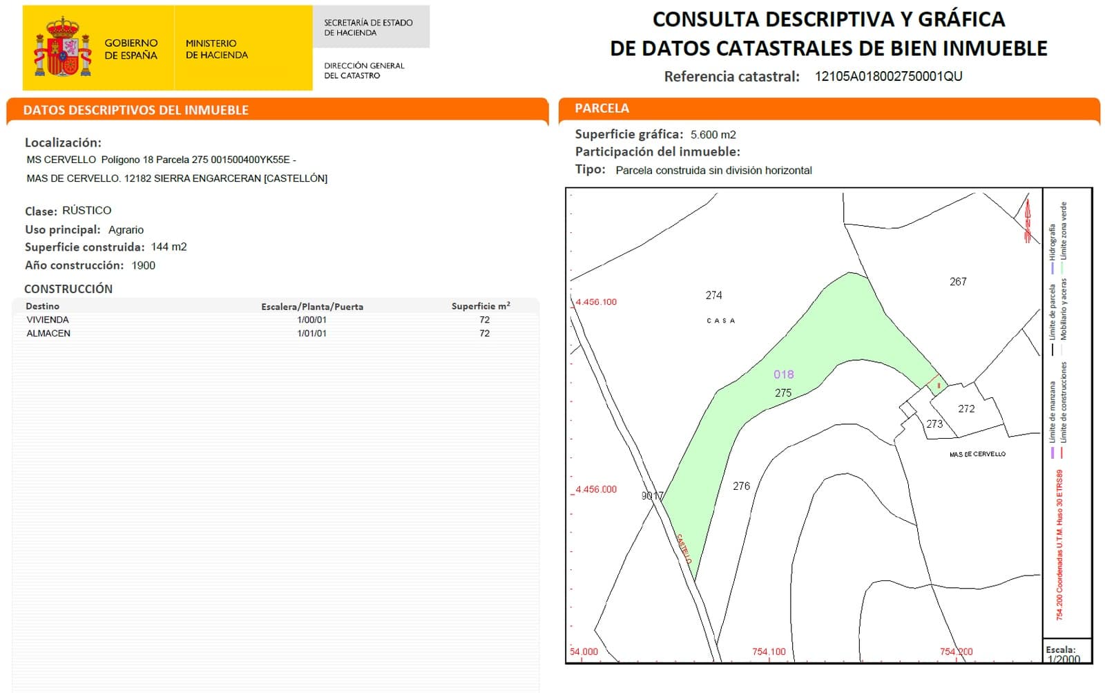 Chalet de 3 habitaciones en Sierra Engarcerán en venta - 54.000 € (Ref: 10099137)